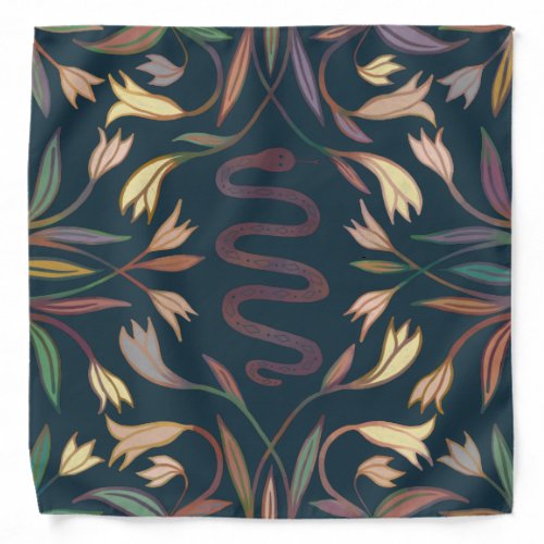 Snake Vines Mystical Magical Boho Colorful Bandana