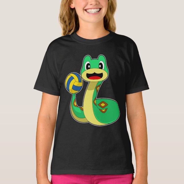 Snake Volleyball player Volleyball T-Shirt (Front)