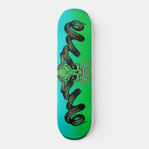 Snake with alien  skateboard
