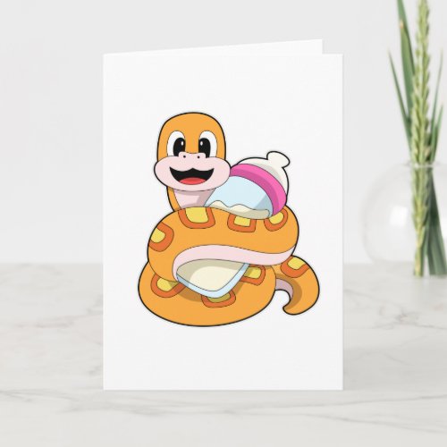 Snake with Baby bottle Card