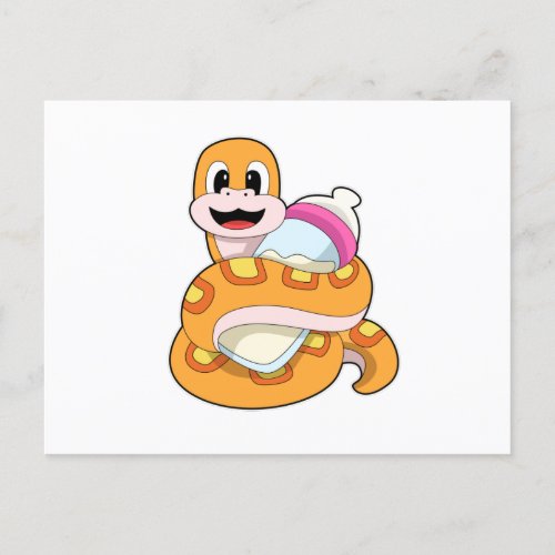 Snake with Baby bottle Postcard
