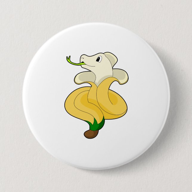 Snake with Banana Button (Front)