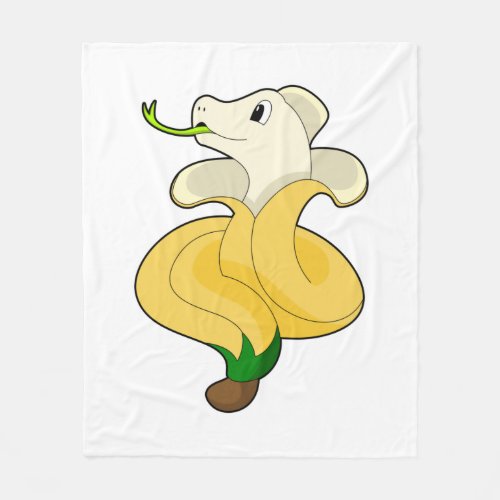 Snake with Banana Fleece Blanket