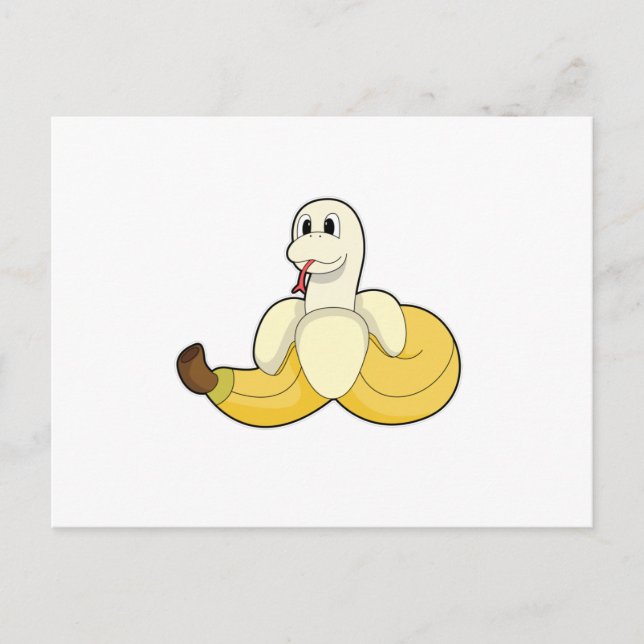 Snake with Banana Postcard (Front)