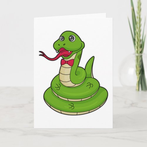 Snake with Bow tie Card