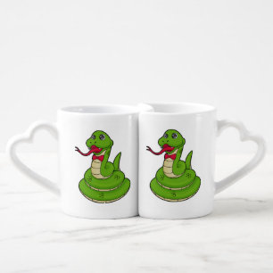 Snake with Bow tie Coffee Mug Set