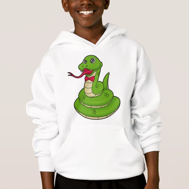 Snake with Bow tie Hoodie (Front)