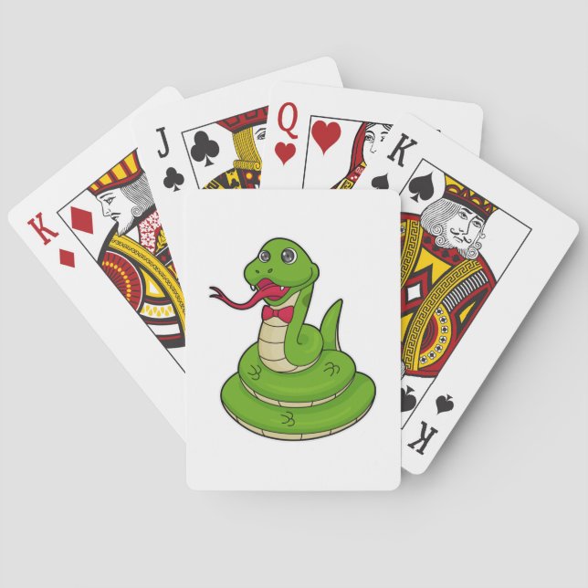 Snake with Bow tie Poker Cards (Back)