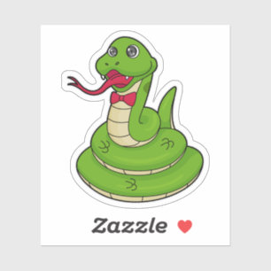 Snake with Bow tie Sticker