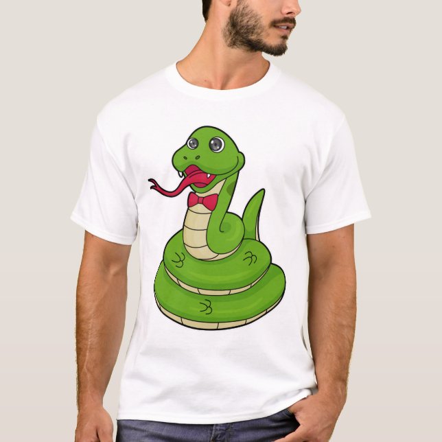 Snake with Bow tie T-Shirt (Front)