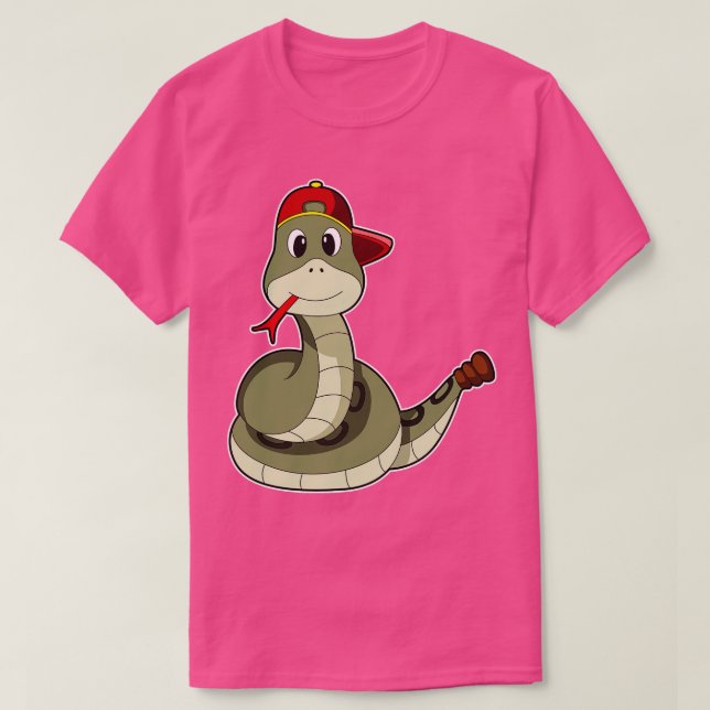 Snake with Cap T-Shirt (Design Front)