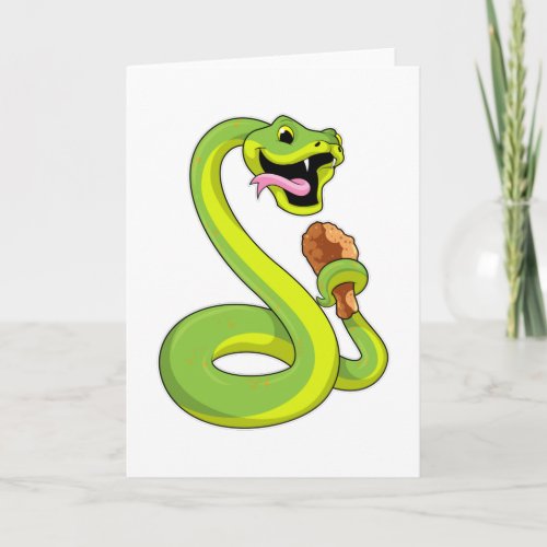Snake with Chicken Card