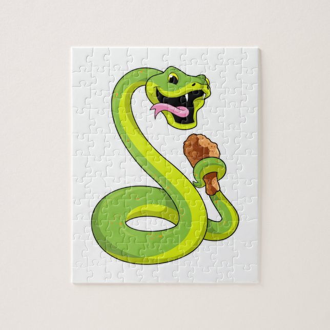 Snake with Chicken Jigsaw Puzzle (Vertical)