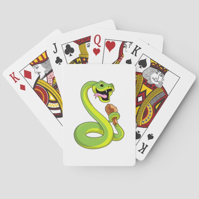 Snake with Chicken Poker Cards (Back)
