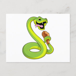 Snake with Chicken Postcard