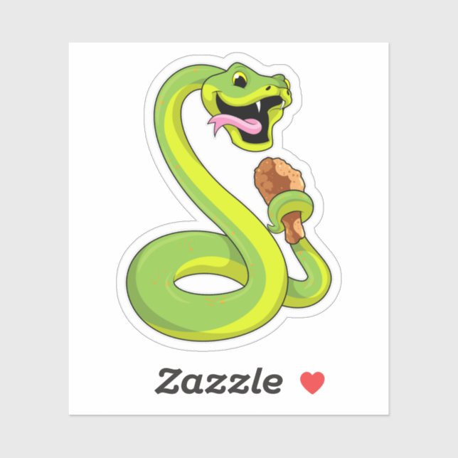 Snake with Chicken Sticker (Sheet)