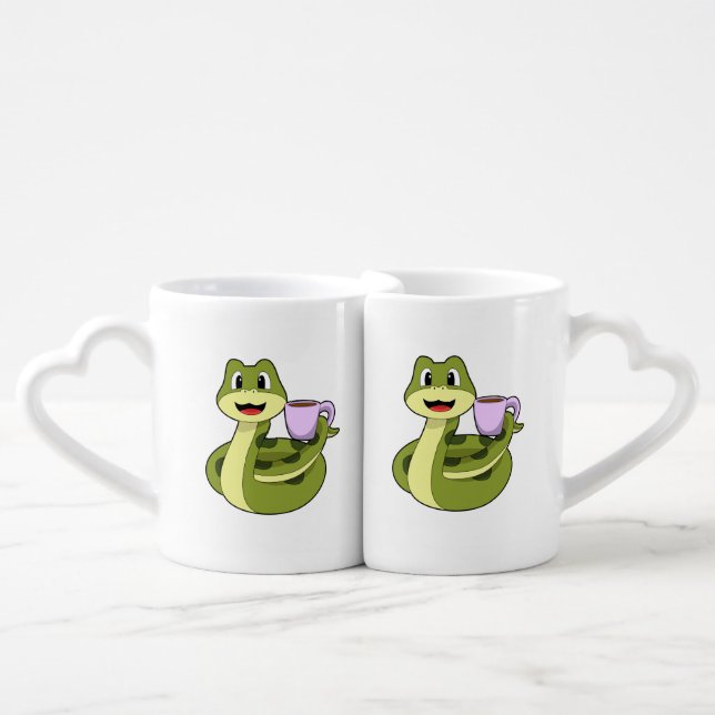 Snake with Cup of Coffee (Front Nesting)
