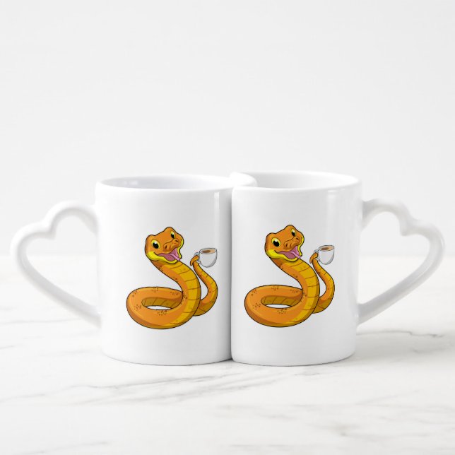 Snake with Cup of Coffee (Front Nesting)
