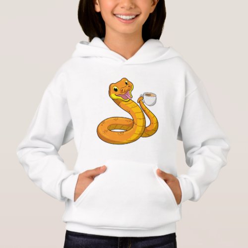 Snake with Cup of Coffee Hoodie