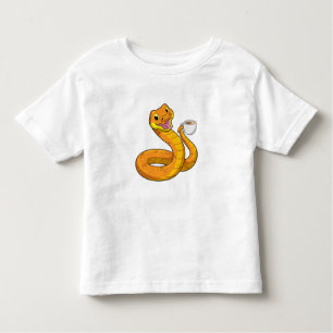 Snake with Cup of Coffee Toddler T-shirt