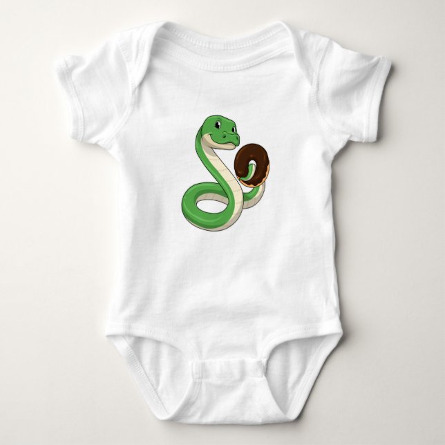 Snake with Donut Baby Bodysuit (Front)