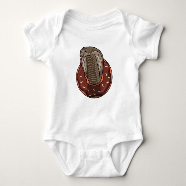 Snake with Donut Baby Bodysuit (Front)