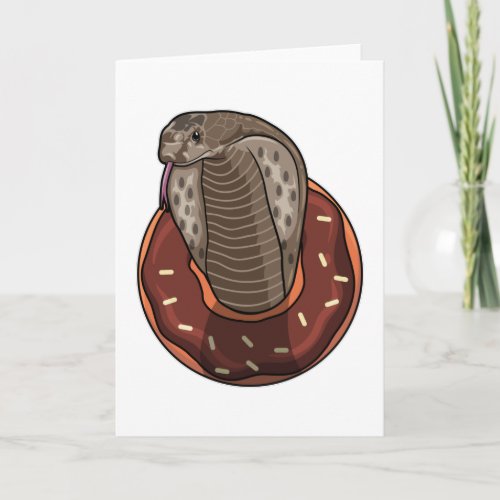 Snake with Donut Card