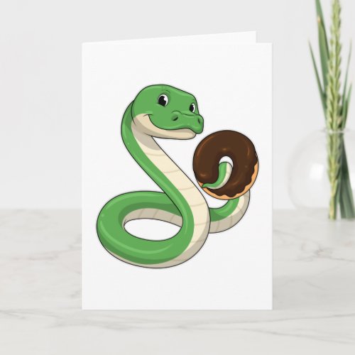 Snake with Donut Card