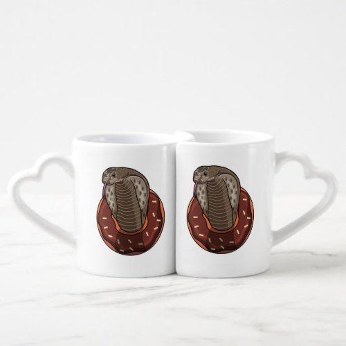 Snake with Donut Coffee Mug Set