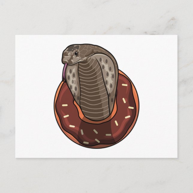 Snake with Donut Postcard (Front)