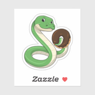 Snake with Donut Sticker