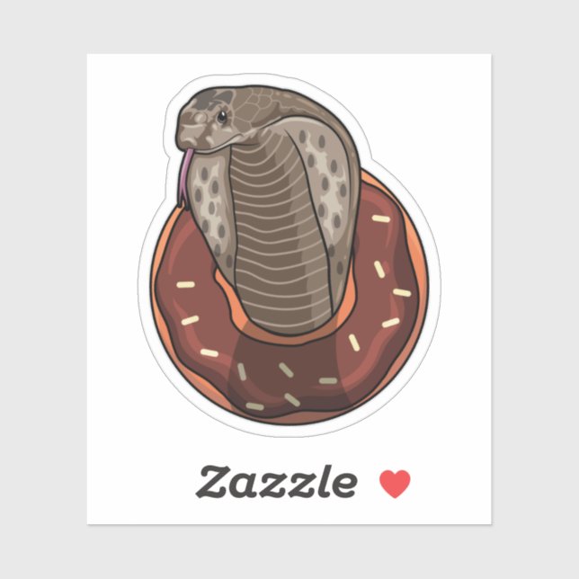 Snake with Donut Sticker (Sheet)