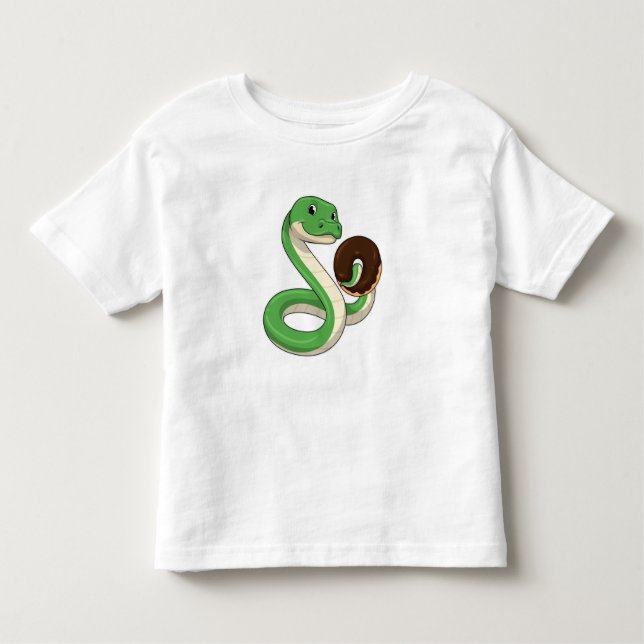 Snake with Donut Toddler T-shirt (Front)