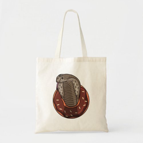 Snake with Donut Tote Bag