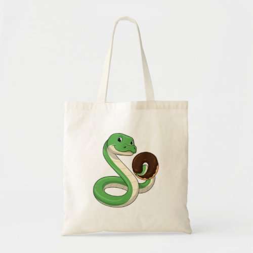 Snake with Donut Tote Bag