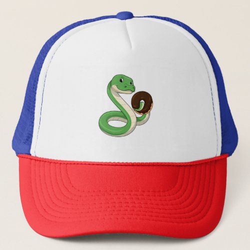 Snake with Donut Trucker Hat