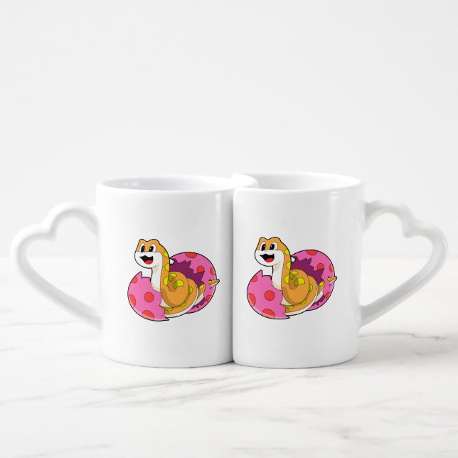 Snake with Egg Coffee Mug Set (Front Nesting)