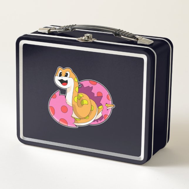 Snake with Egg Metal Lunch Box (Front)