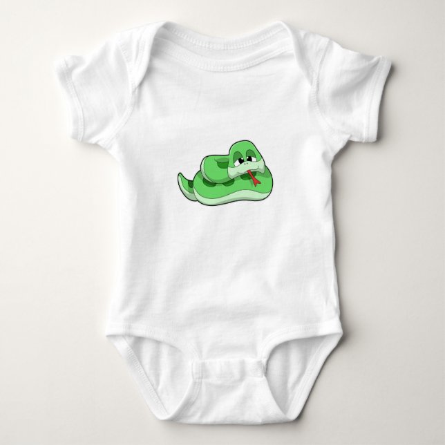 Snake with green Stains Baby Bodysuit (Front)