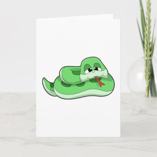Snake with green Stains Card