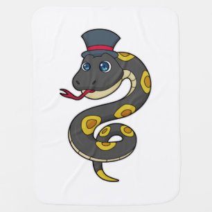 Snake with Hat Baby Blanket