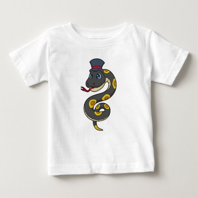 Snake with Hat Baby T-Shirt (Front)