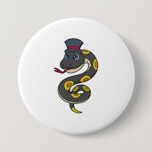 Snake with Hat Button
