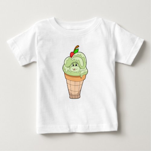 Snake with Ice cream cone  Cherry Baby T_Shirt