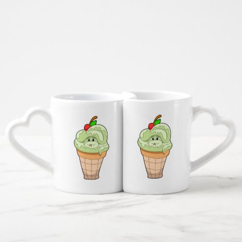 Snake with Ice cream cone  Cherry Coffee Mug Set