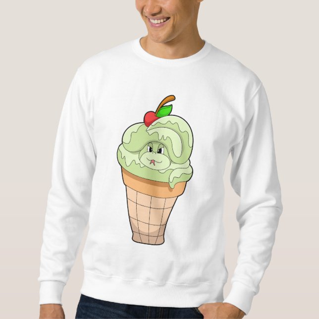 Snake with Ice cream cone & Cherry Sweatshirt (Front)