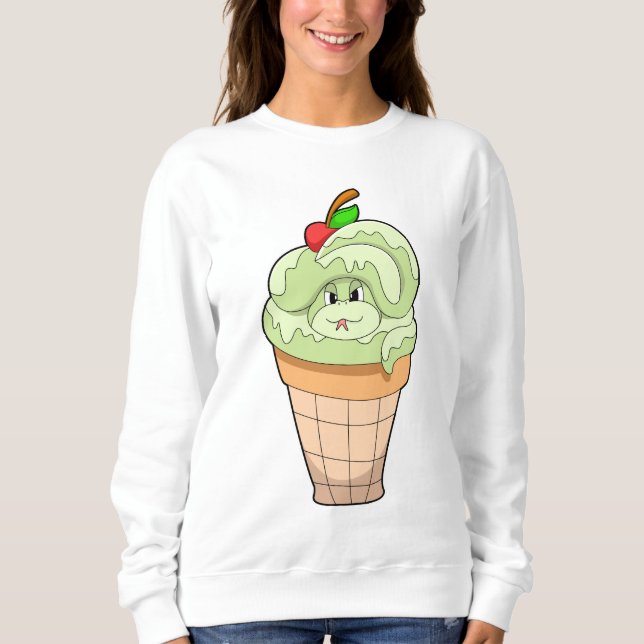 Snake with Ice cream cone & Cherry Sweatshirt (Front)