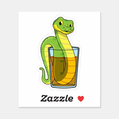 Snake with Juice Sticker
