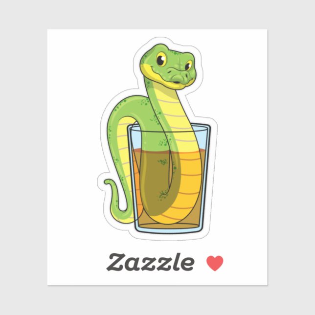 Snake with Juice Sticker (Sheet)