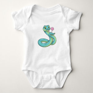 Snake with Lollipop Baby Bodysuit